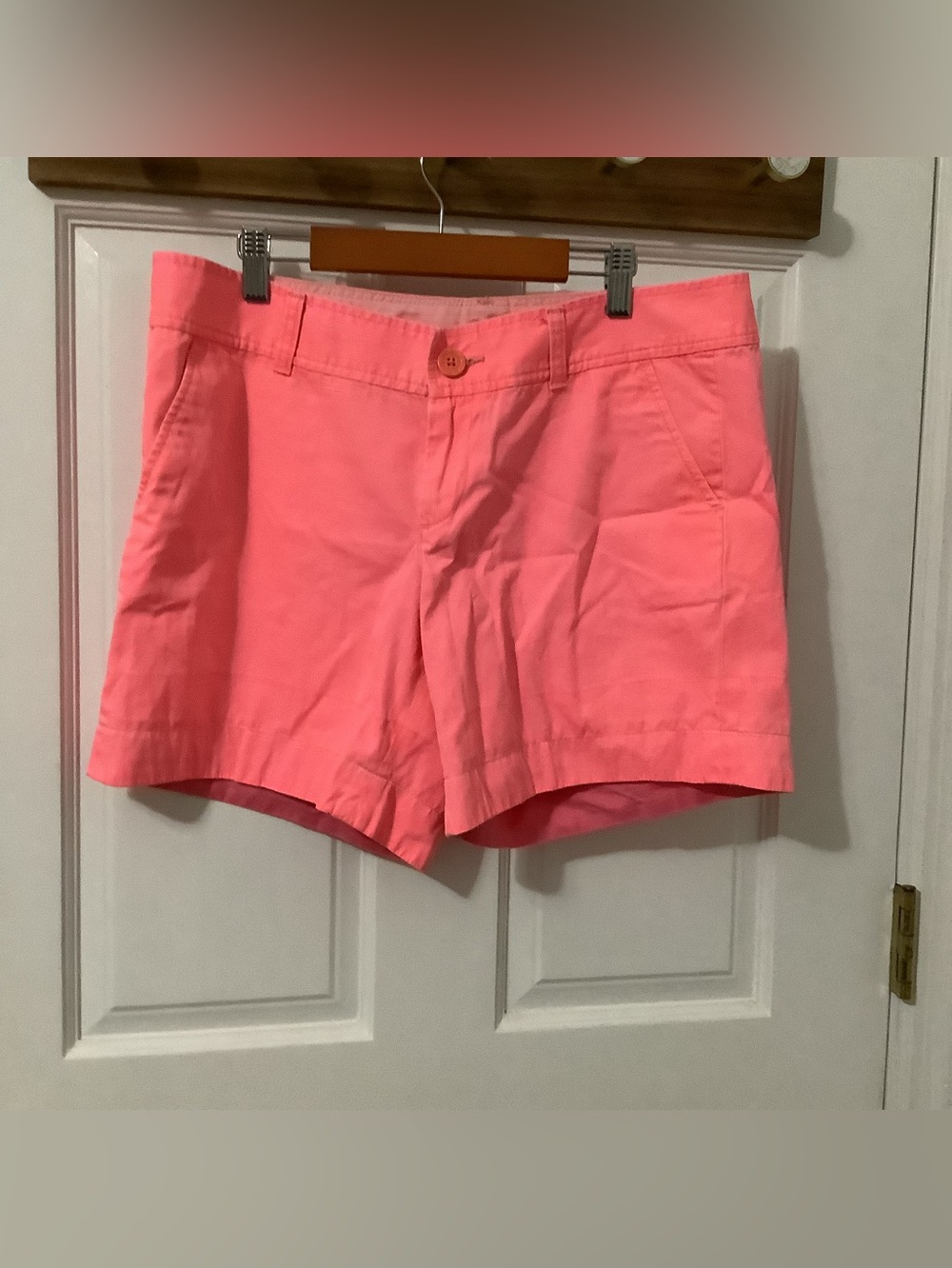 Lilly Pulitzer Bright Coral Pink Mid-Rise Shorts